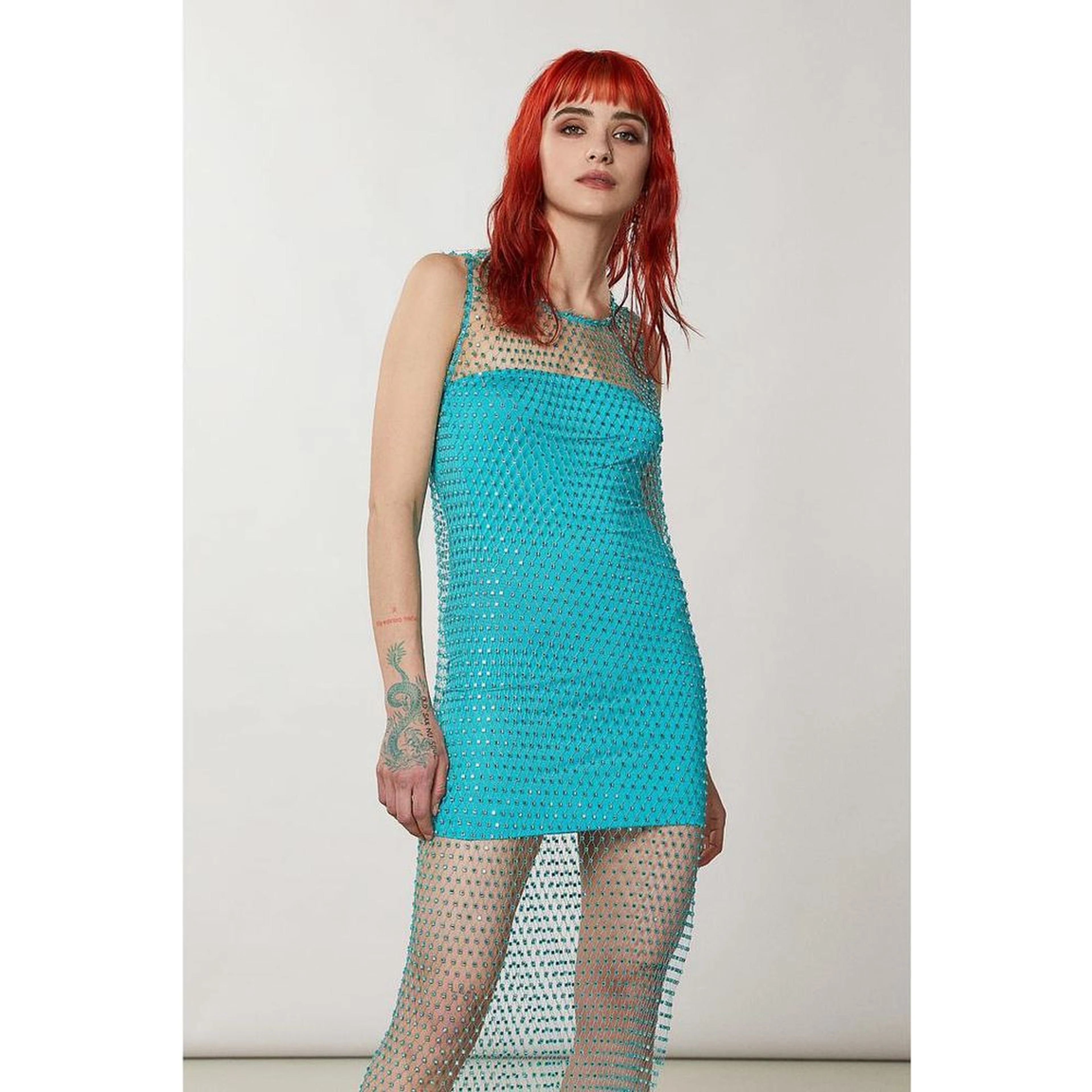 Multicolor Polyester Cocktail Dress