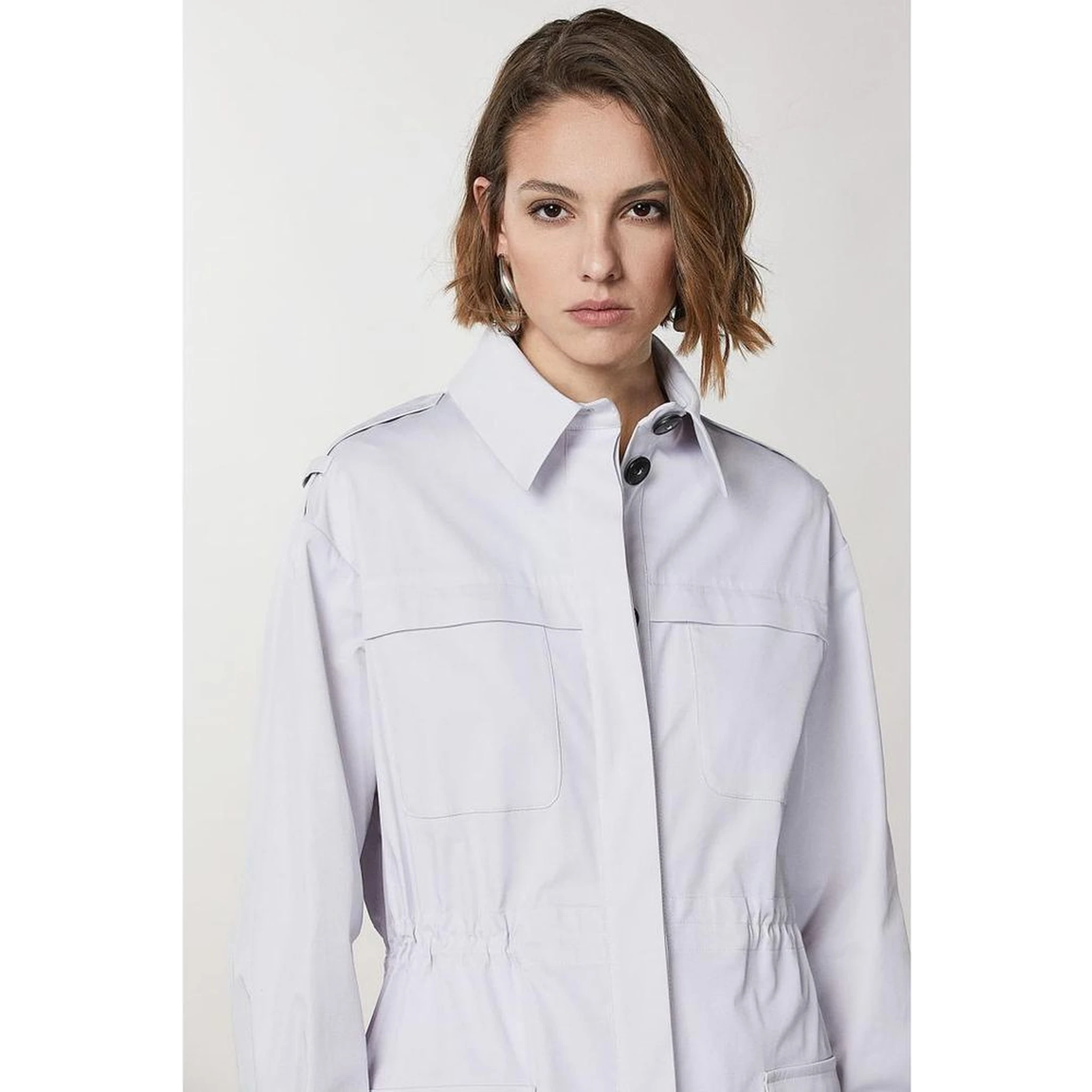 Purple Polyester Coat