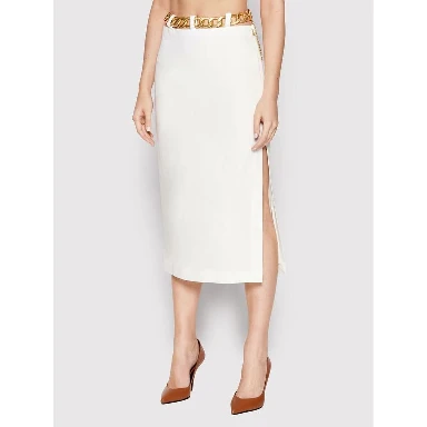 White Viscose Long Skirt