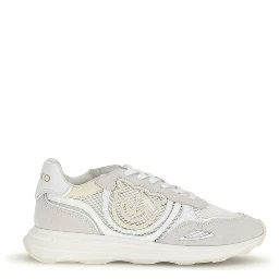 White Calf Leather Bos Taurus Athletic Sneakers