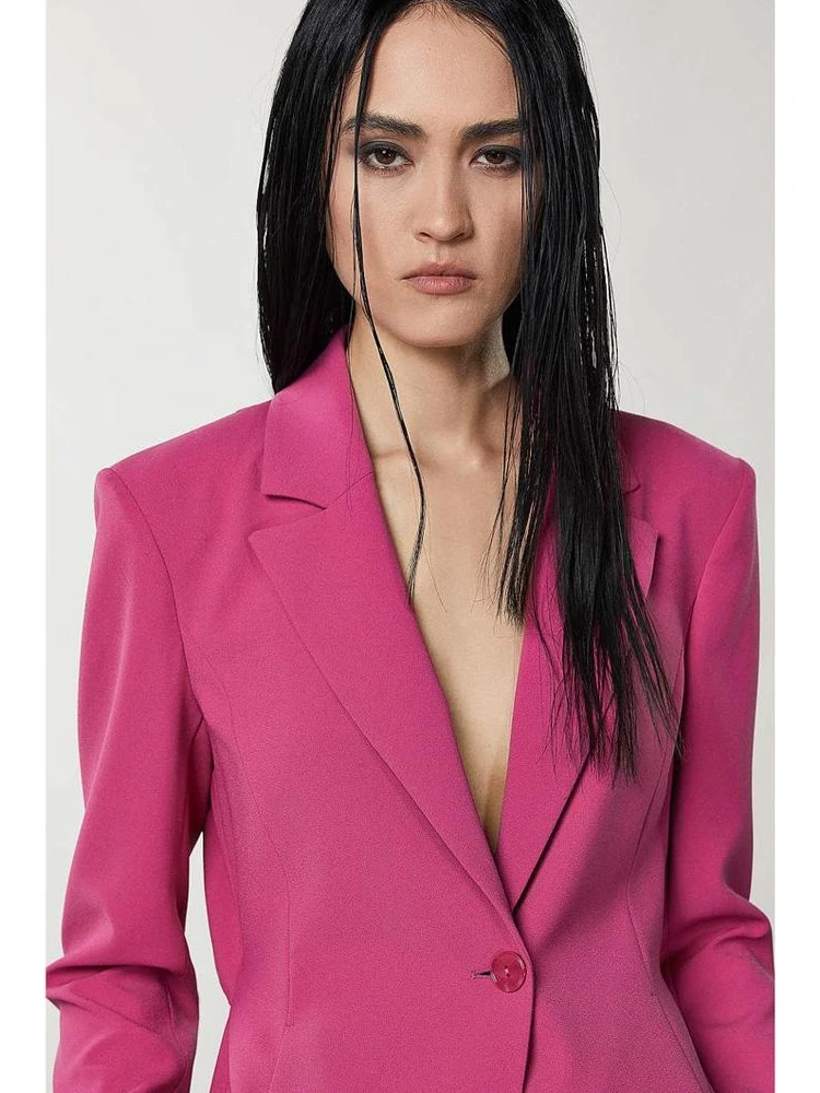 Fuchsia Polyester Blazer alternative