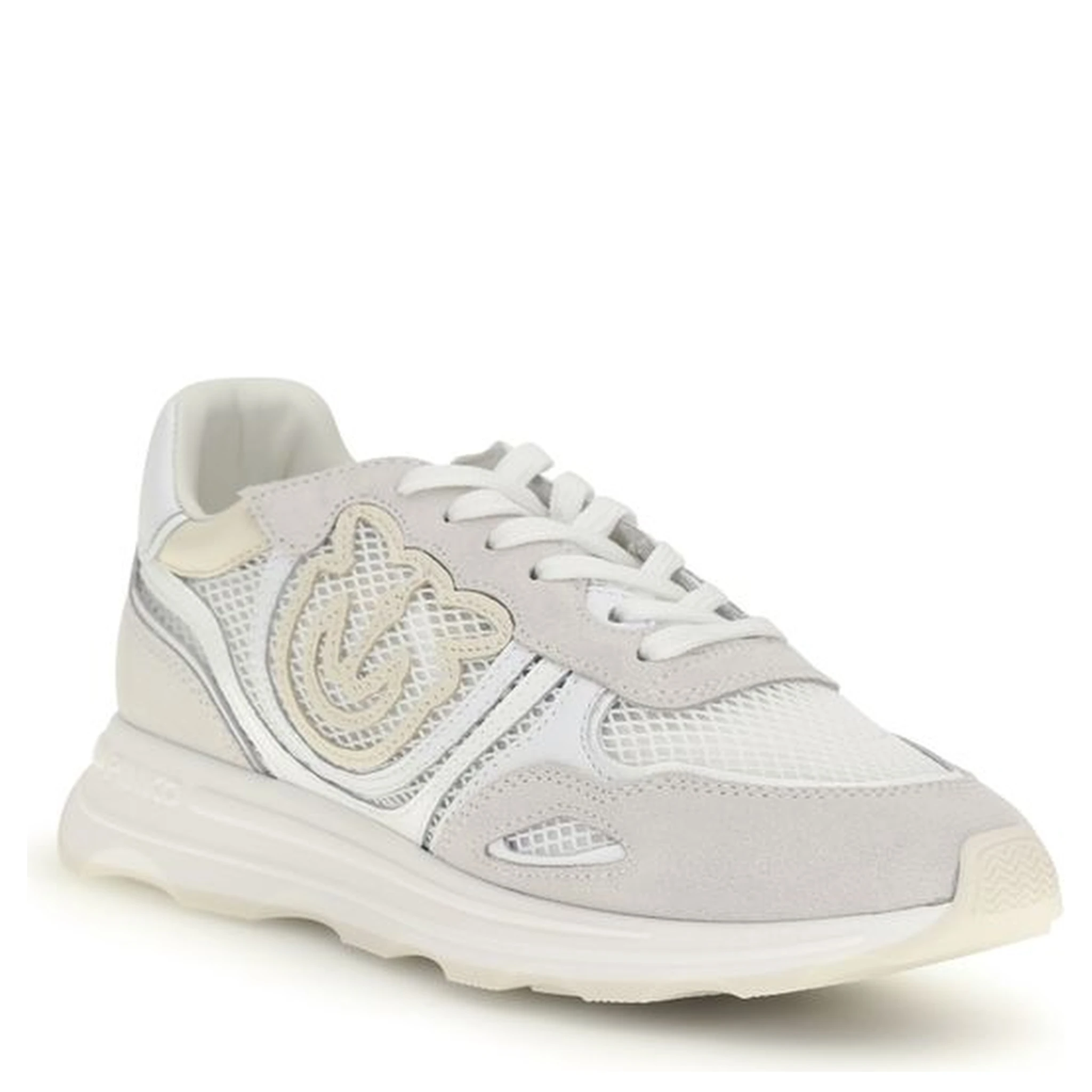 White Calf Leather Bos Taurus Athletic Sneakers