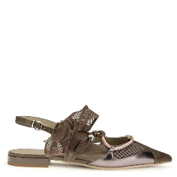 Brown Calf Leather Bos Taurus Ballet Flats