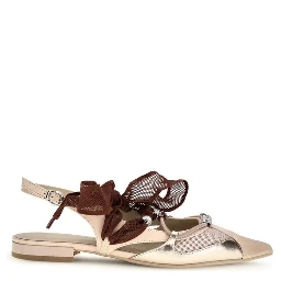 Multicolor Calf Leather Bos Taurus Ballet Flats
