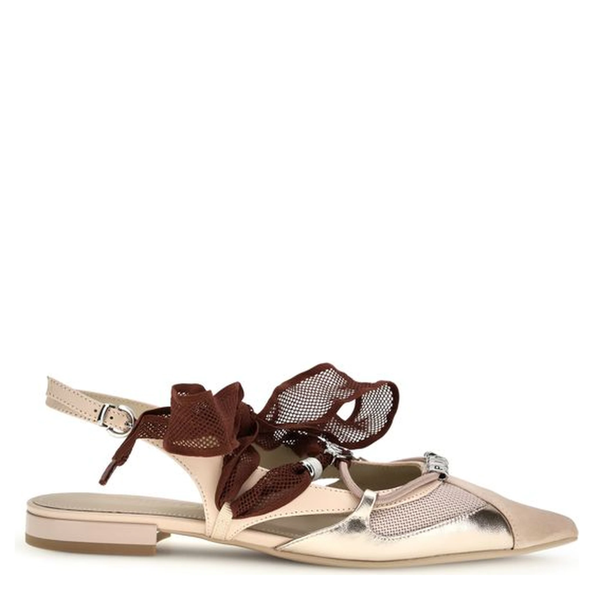 Multicolor Calf Leather Bos Taurus Ballet Flats