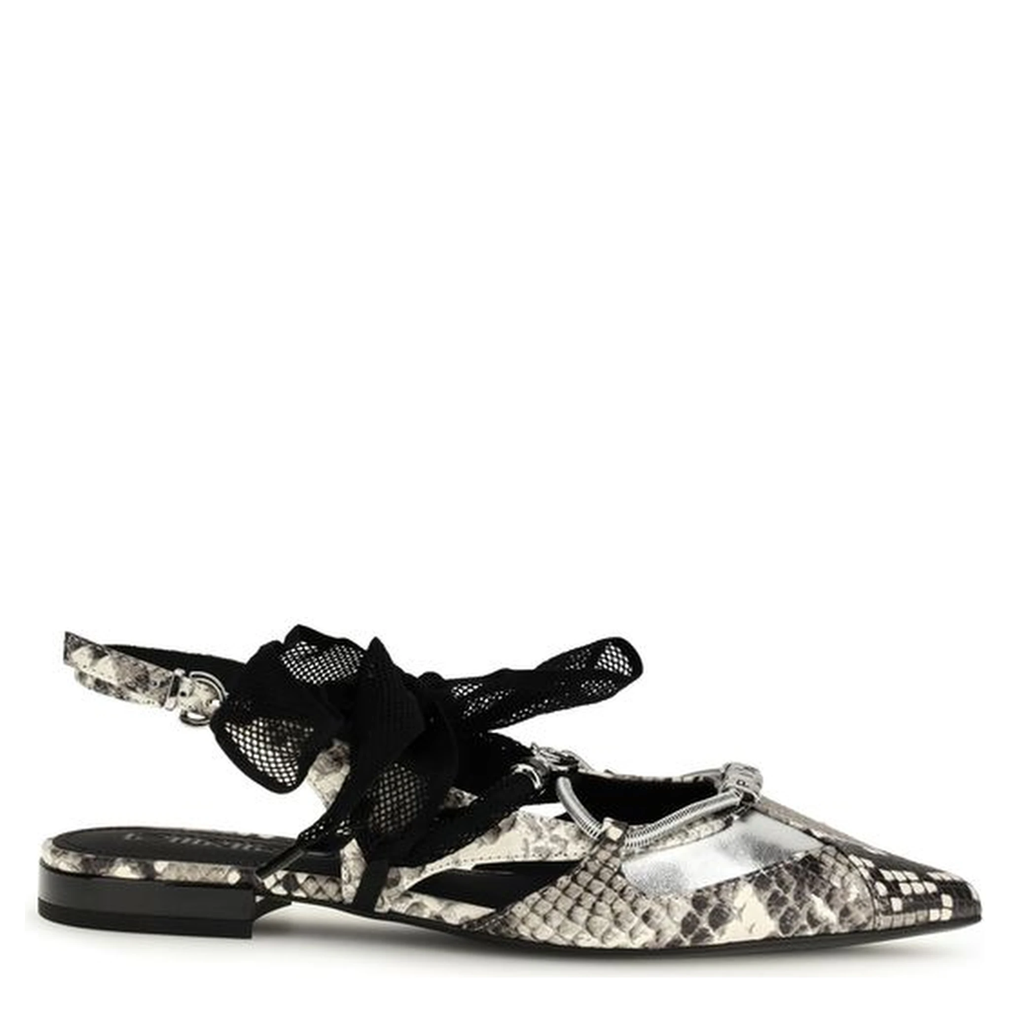 Multicolor Calf Leather Bos Taurus Ballet Flats
