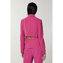 Fuchsia Polyester Blazer