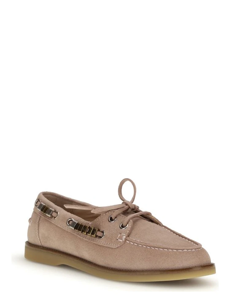 Beige Calf Leather Bos Taurus Slip-On Loafers alternative