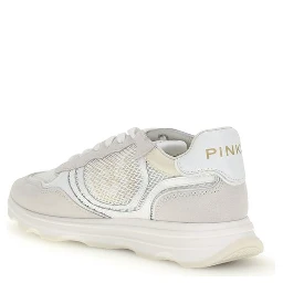 White Calf Leather Bos Taurus Athletic Sneakers