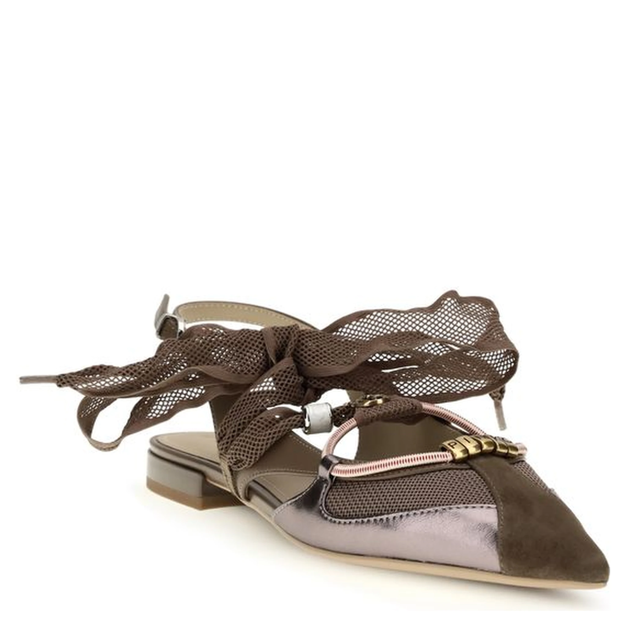 Brown Calf Leather Bos Taurus Ballet Flats