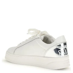 White Calf Leather Bos Taurus Low Top Sneakers