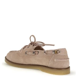 Beige Calf Leather Bos Taurus Slip-On Loafers