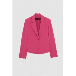 Fuchsia Polyester Blazer