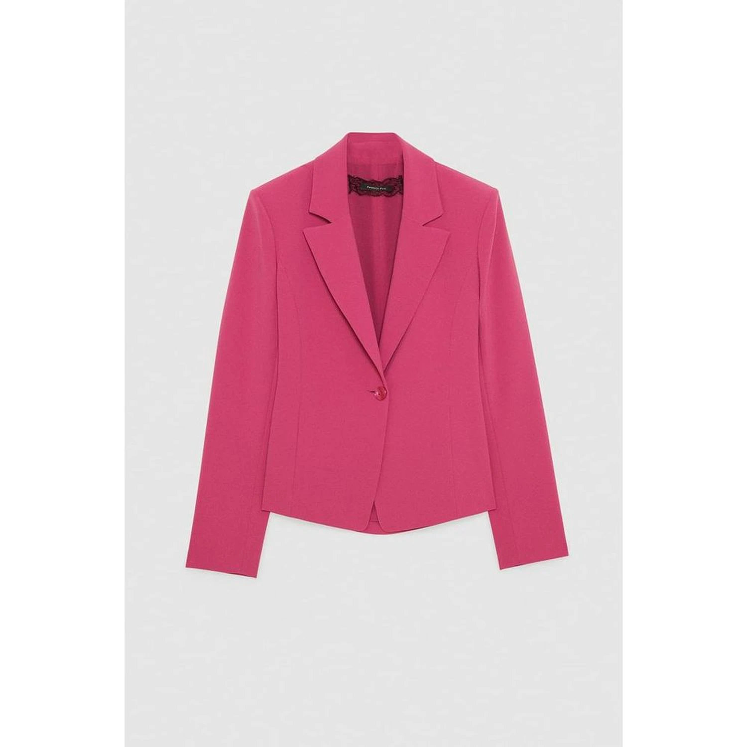 Fuchsia Polyester Blazer