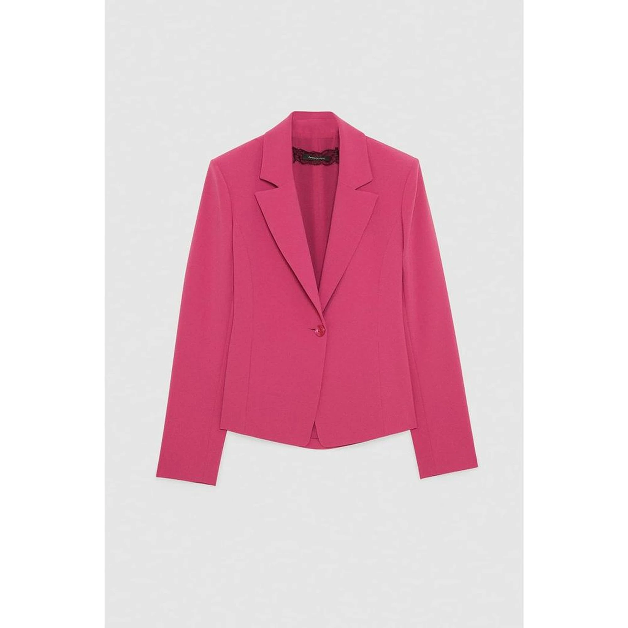 Fuchsia Polyester Blazer