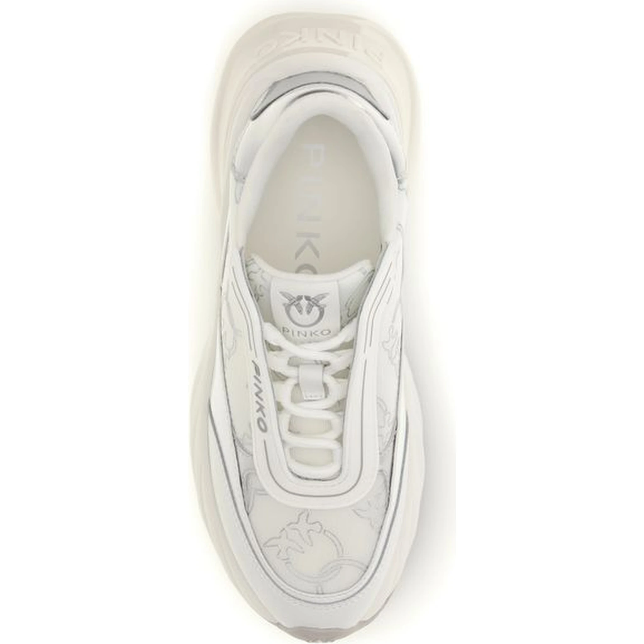 White Calf Leather Bos Taurus Chunky Sneakers
