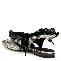 Multicolor Calf Leather Bos Taurus Ballet Flats