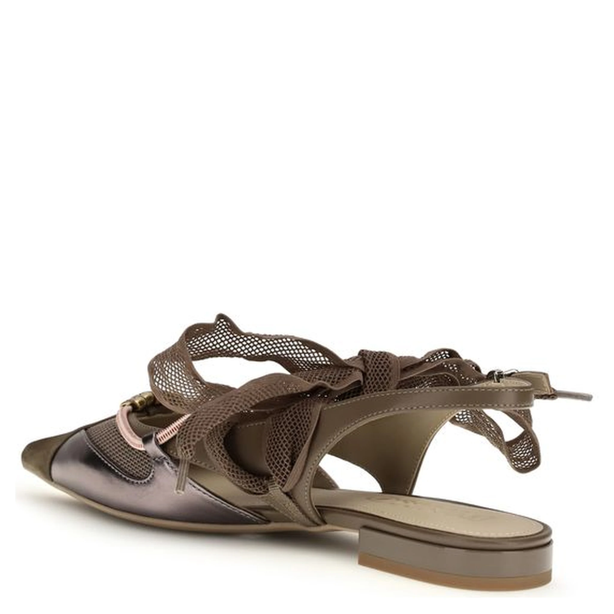 Brown Calf Leather Bos Taurus Ballet Flats