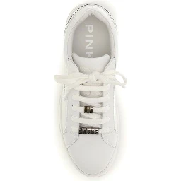 White Calf Leather Bos Taurus Low Top Sneakers