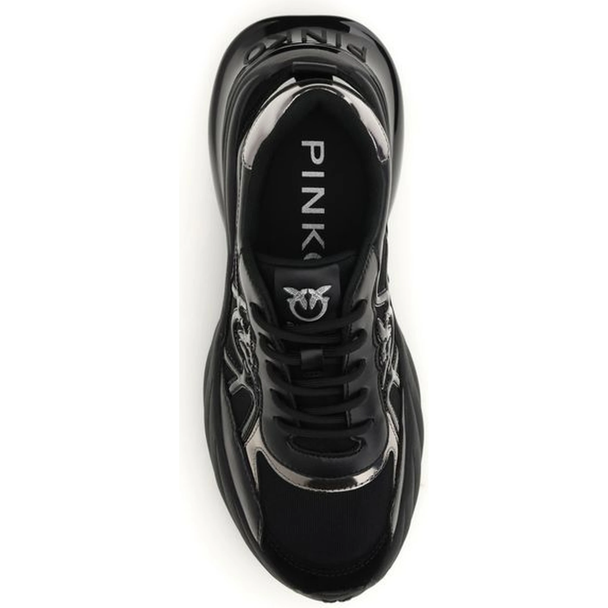 Black Calf Leather Bos Taurus Chunky Sneakers