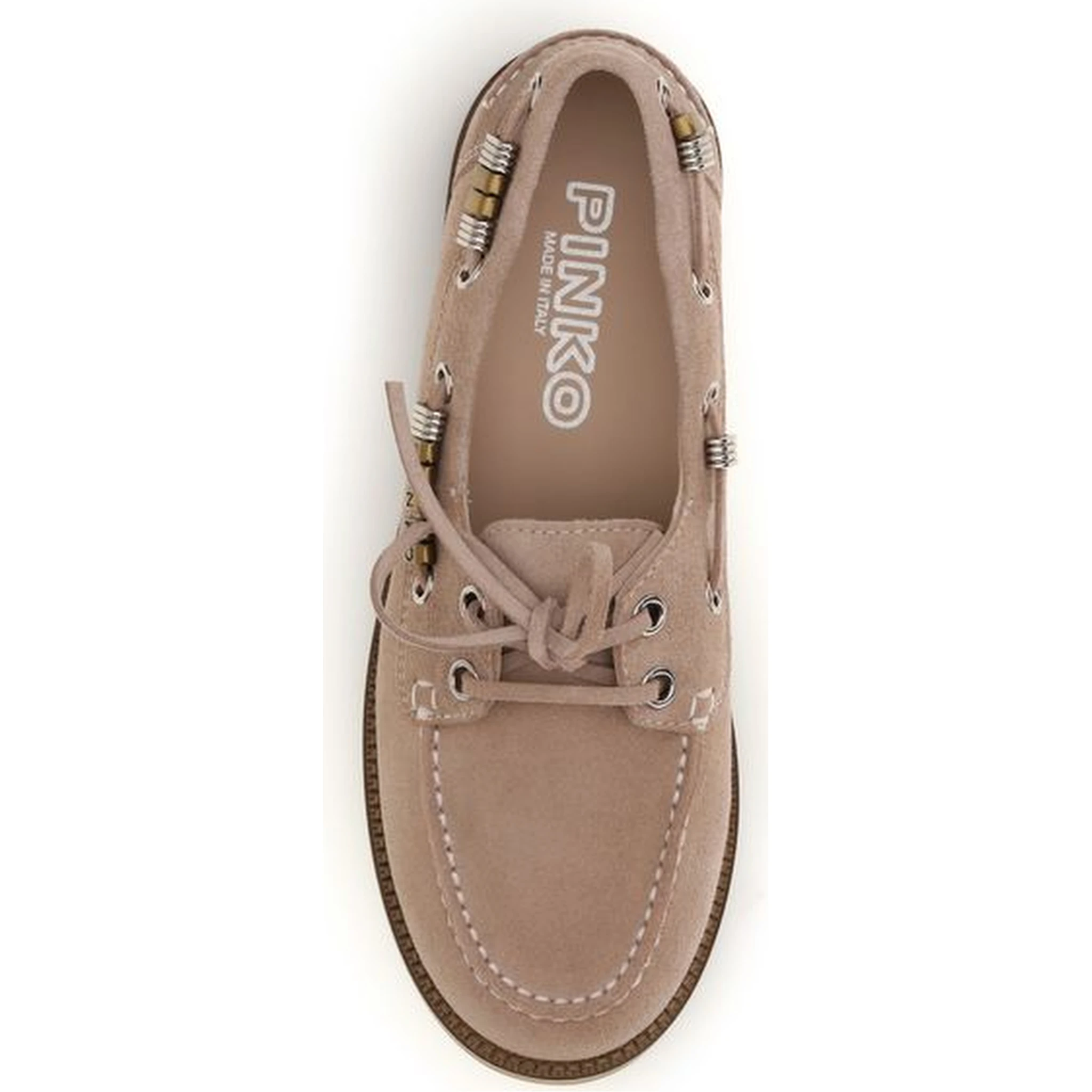 Beige Calf Leather Bos Taurus Slip-On Loafers