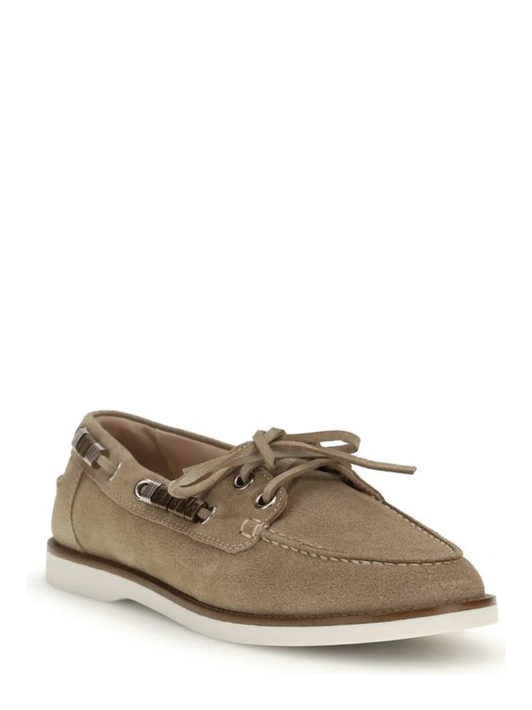 Beige Calf Leather Bos Taurus Slip-On Loafers alternative