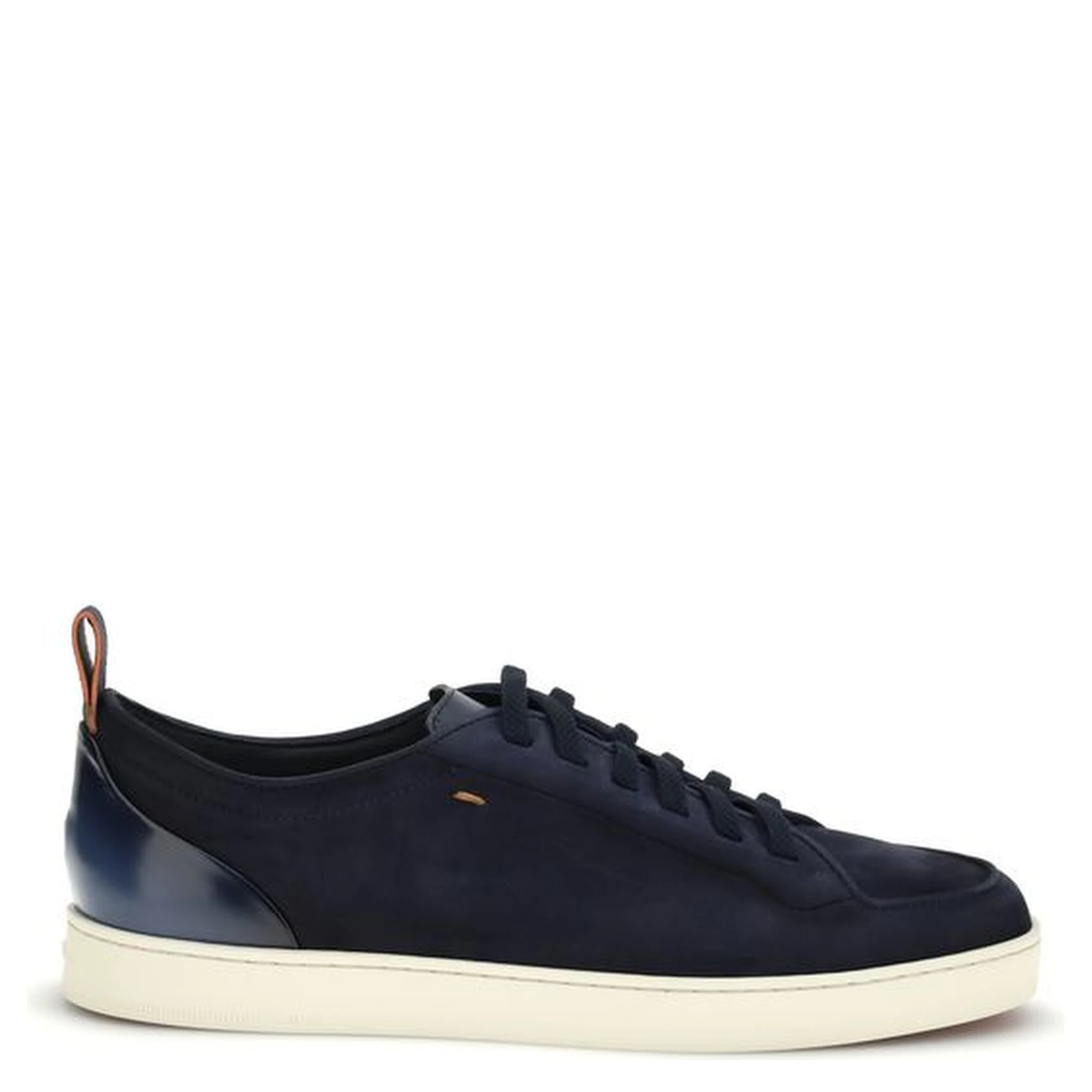 Blue Calf Leather Bos Taurus Low Top Sneakers
