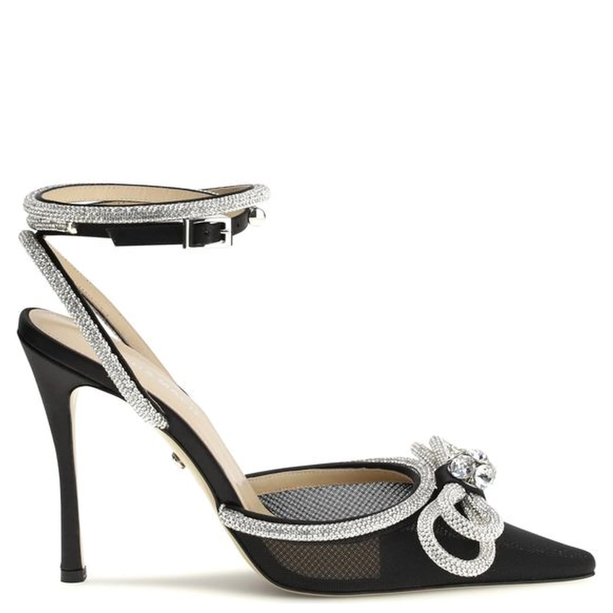 Black Silk High Heel Pumps