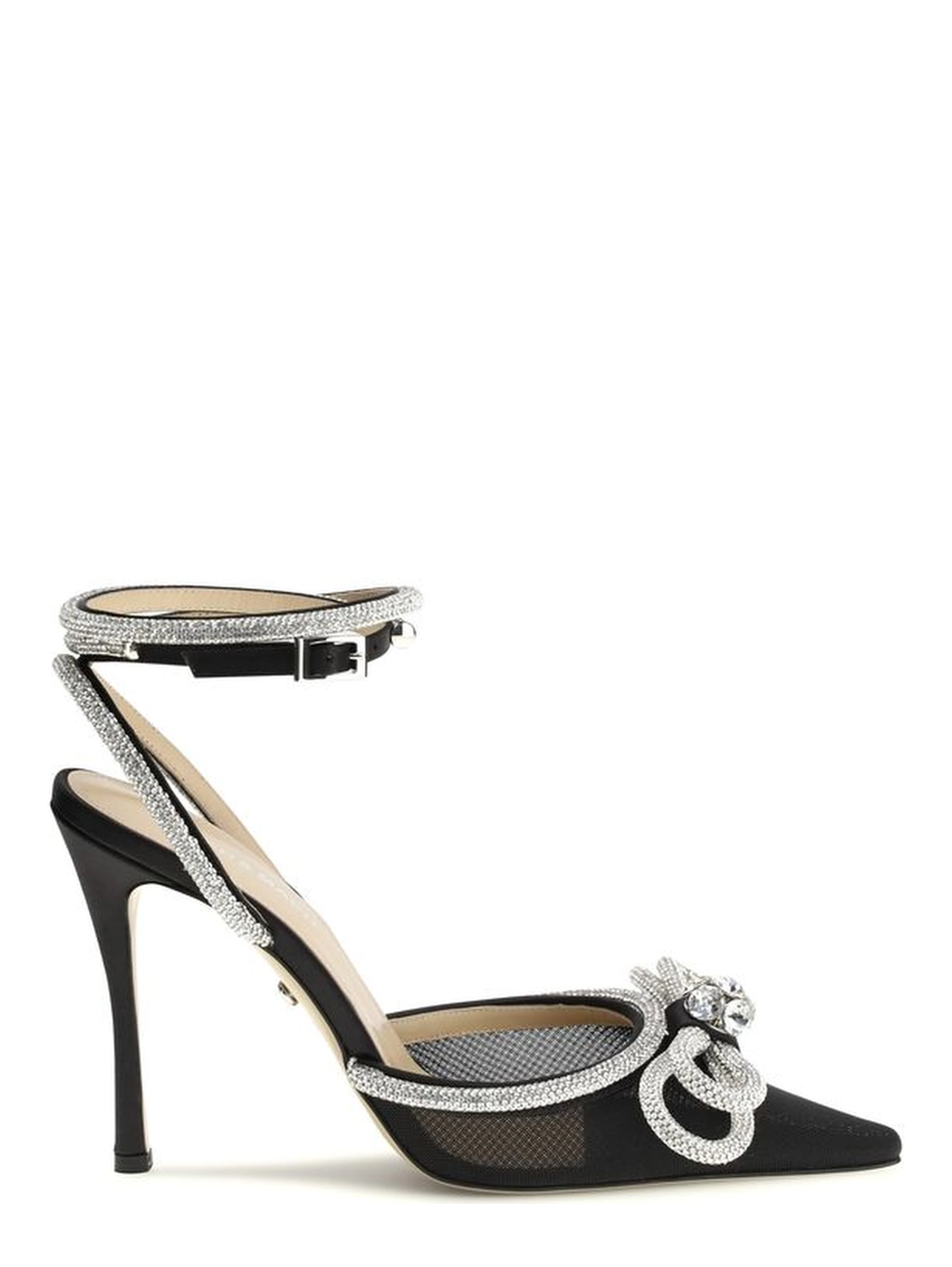 Black Silk High Heel Pumps