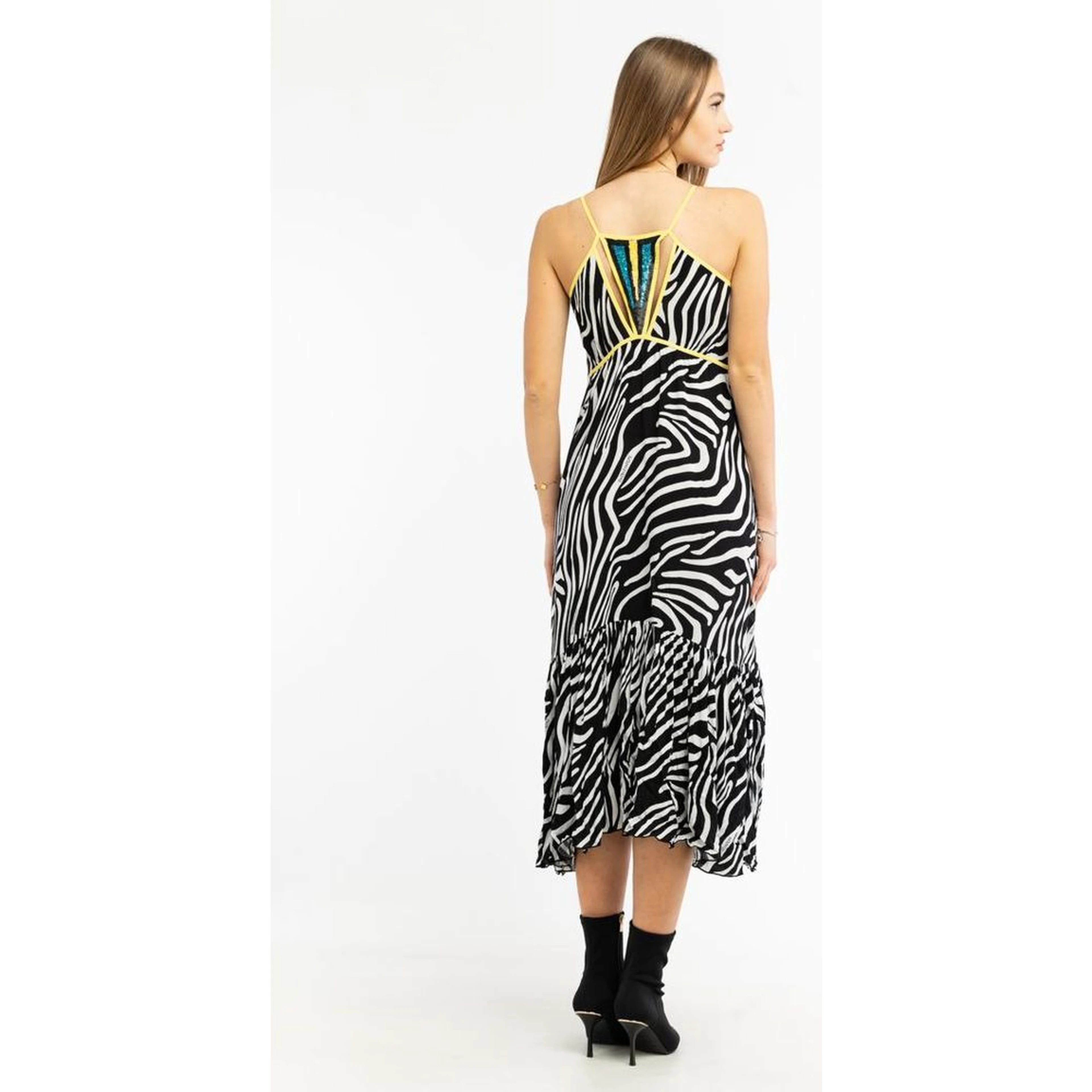 Black Viscose Casual Dress