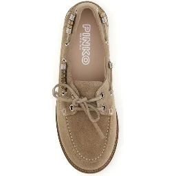 Beige Calf Leather Bos Taurus Slip-On Loafers