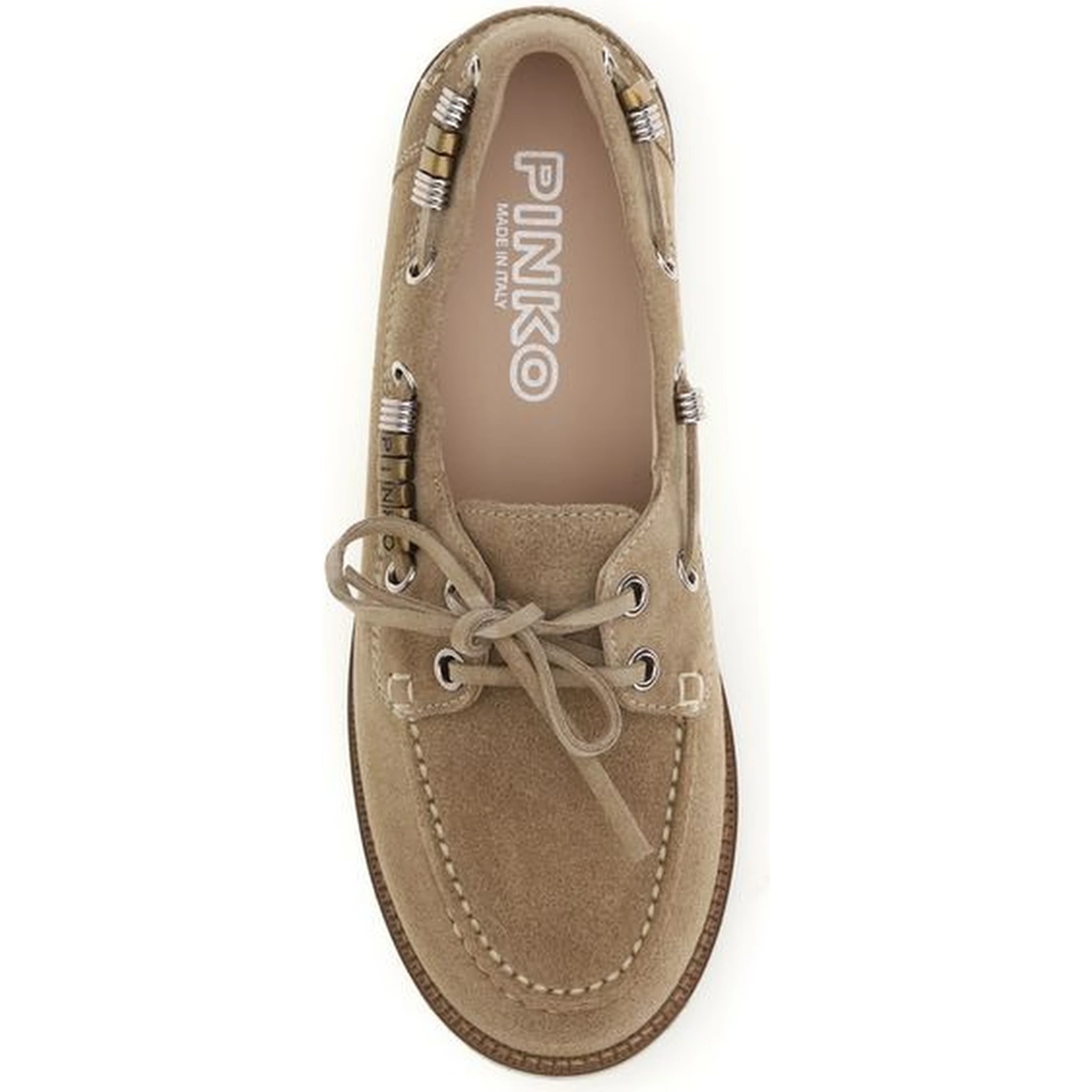 Beige Calf Leather Bos Taurus Slip-On Loafers
