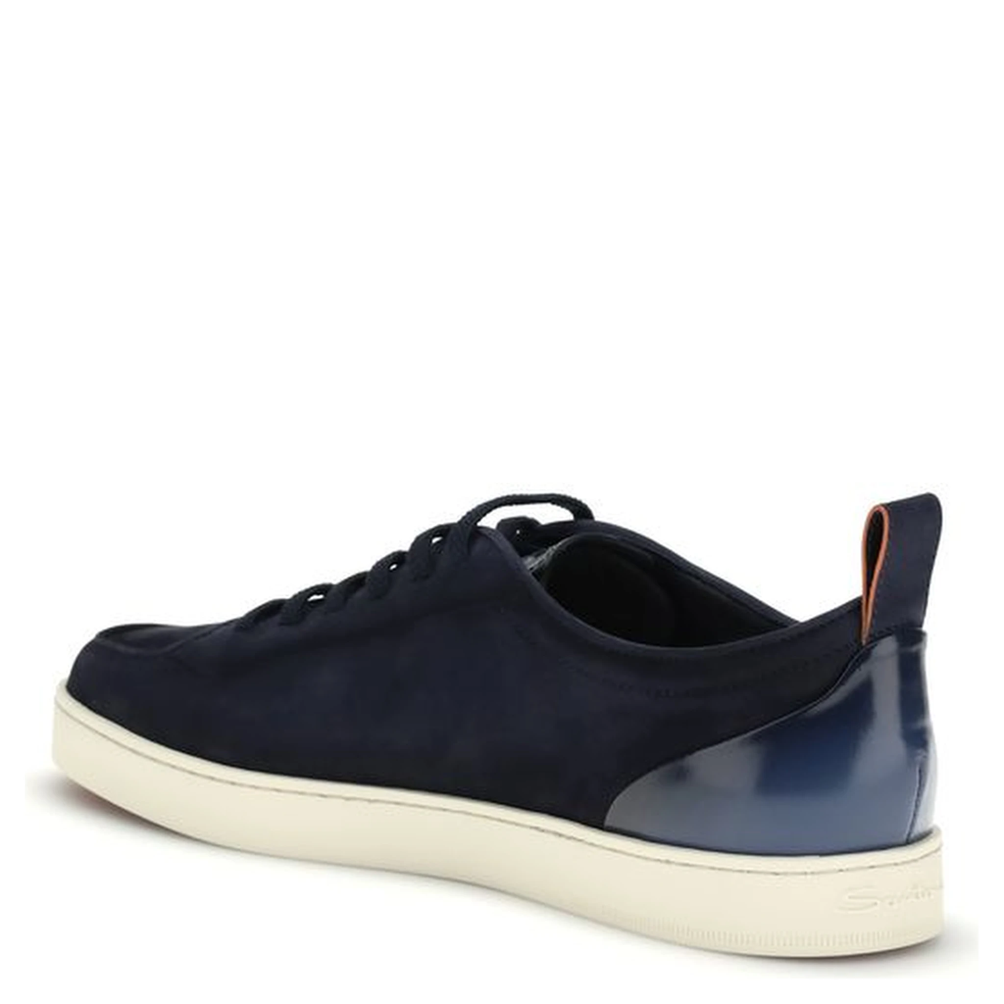 Blue Calf Leather Bos Taurus Low Top Sneakers