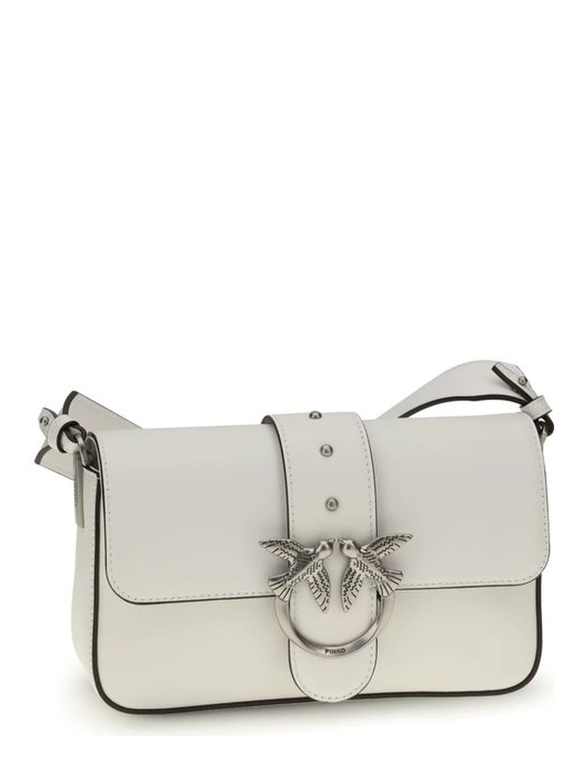 White Calf Leather Bos Taurus Shoulder Bag