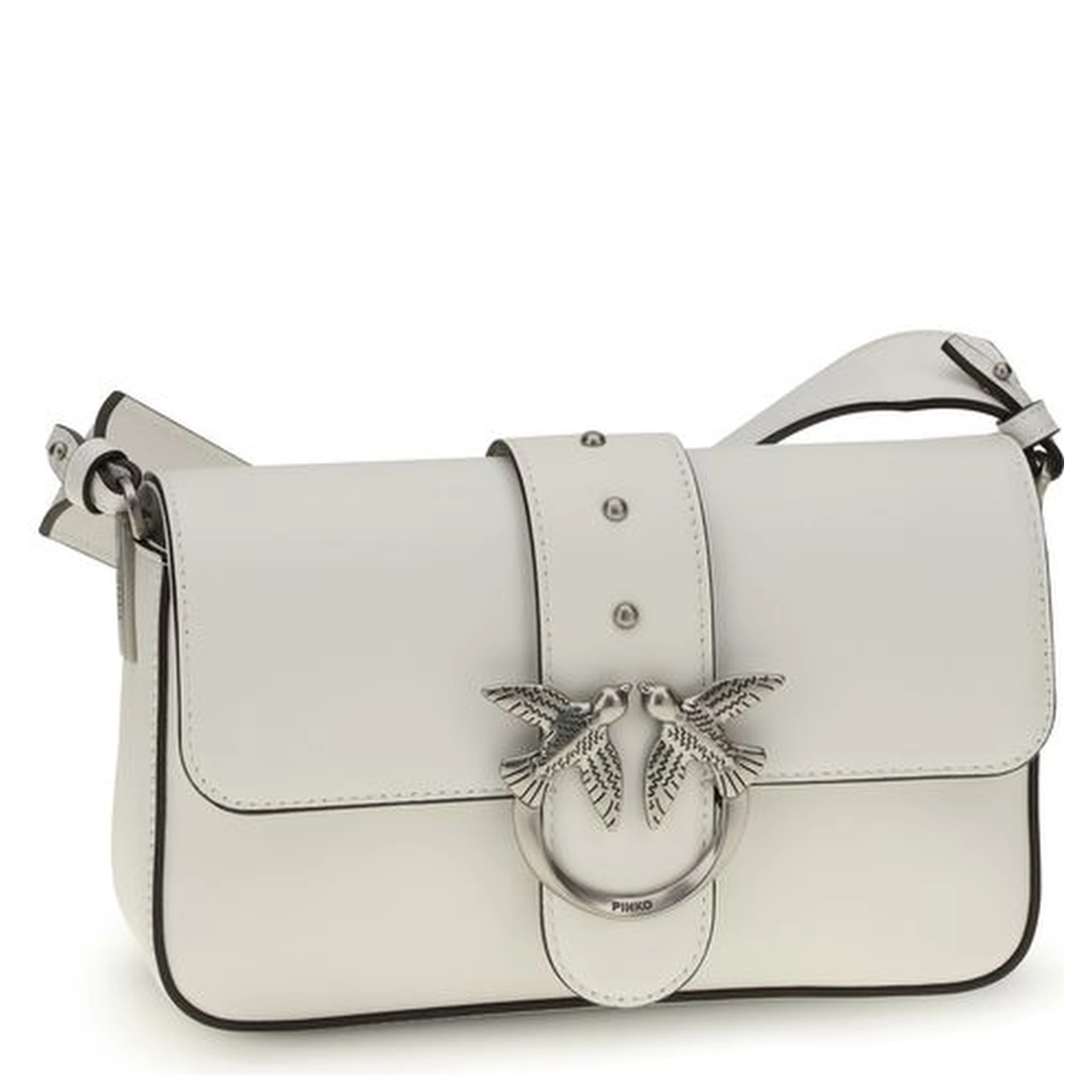 White Calf Leather Bos Taurus Shoulder Bag