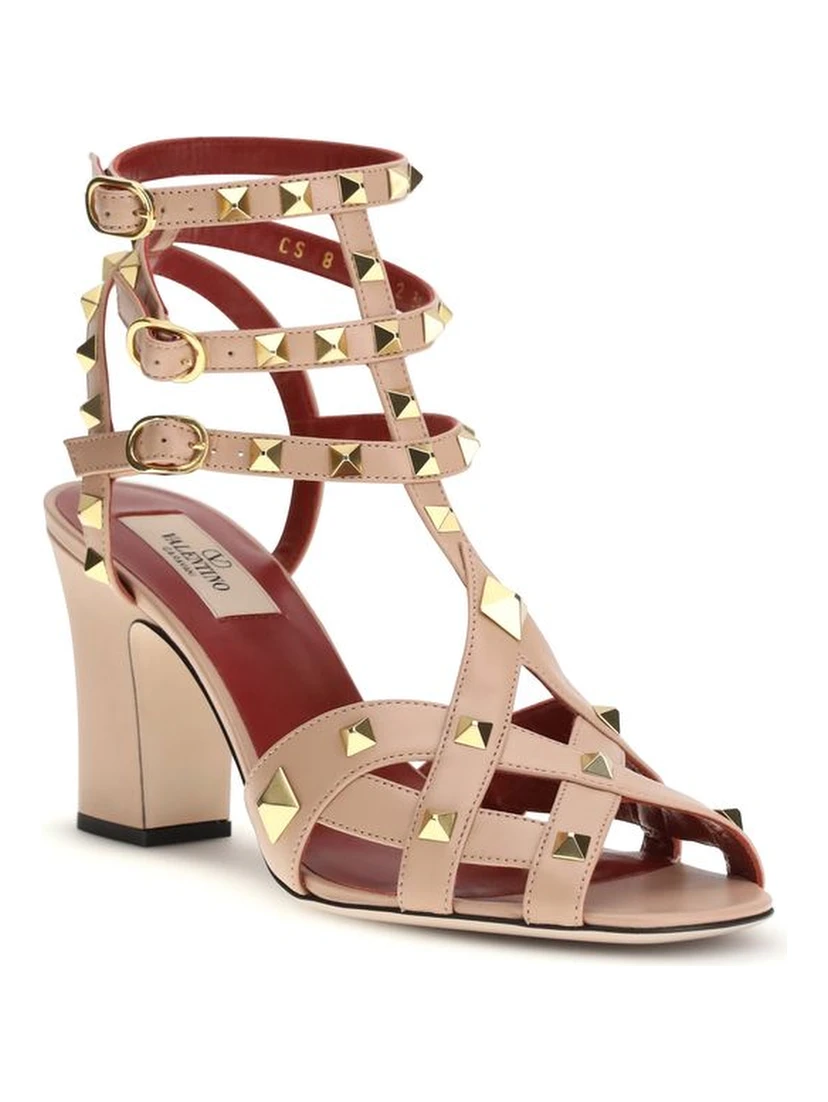 White Goatskin Platform Sandals