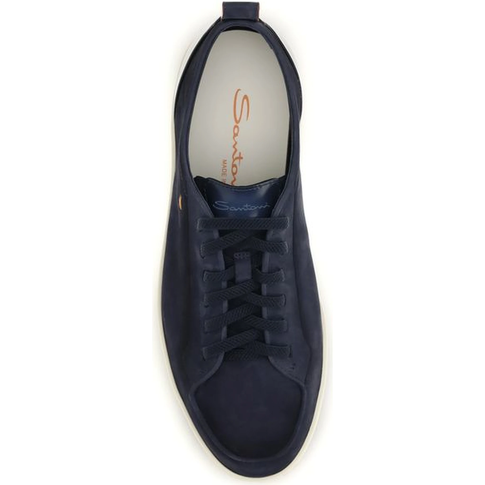 Blue Calf Leather Bos Taurus Low Top Sneakers