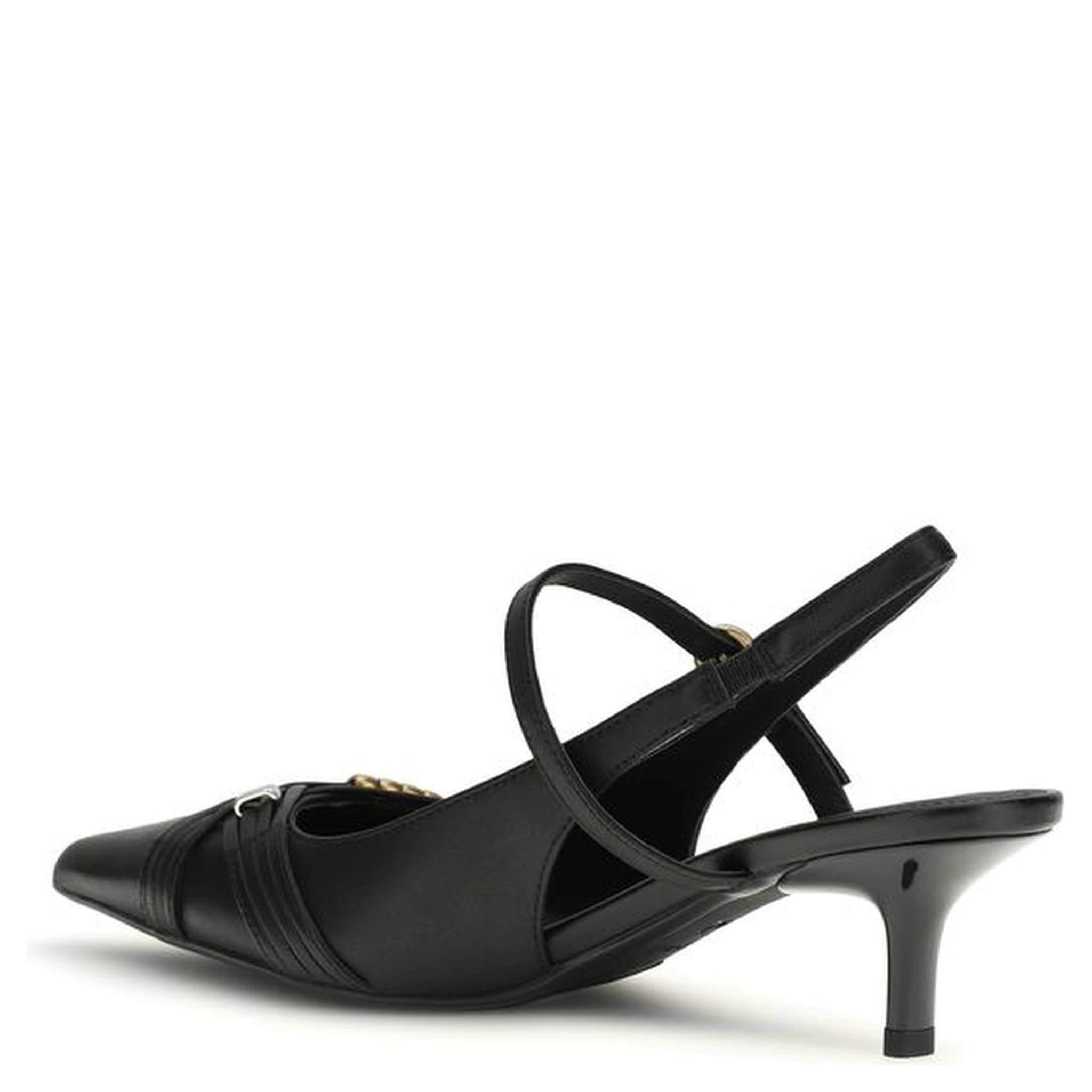 Black Calf Leather Bos Taurus Mid Heel Pumps