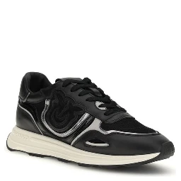 Black Calf Leather Bos Taurus Athletic Sneakers