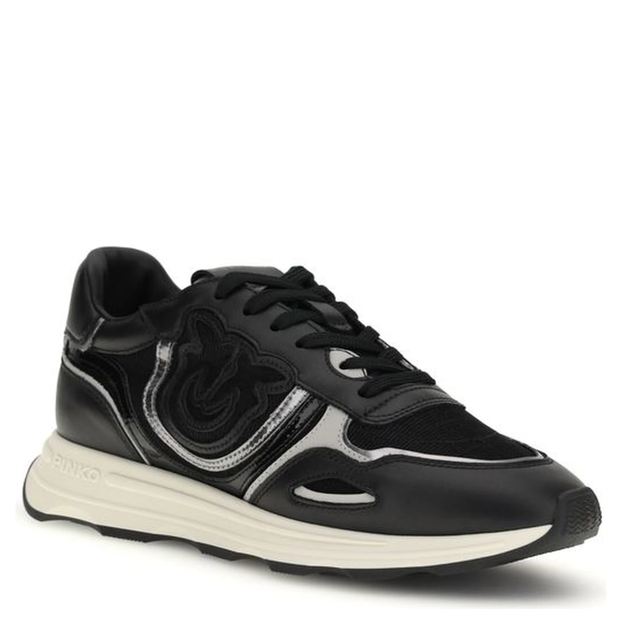 Black Calf Leather Bos Taurus Athletic Sneakers