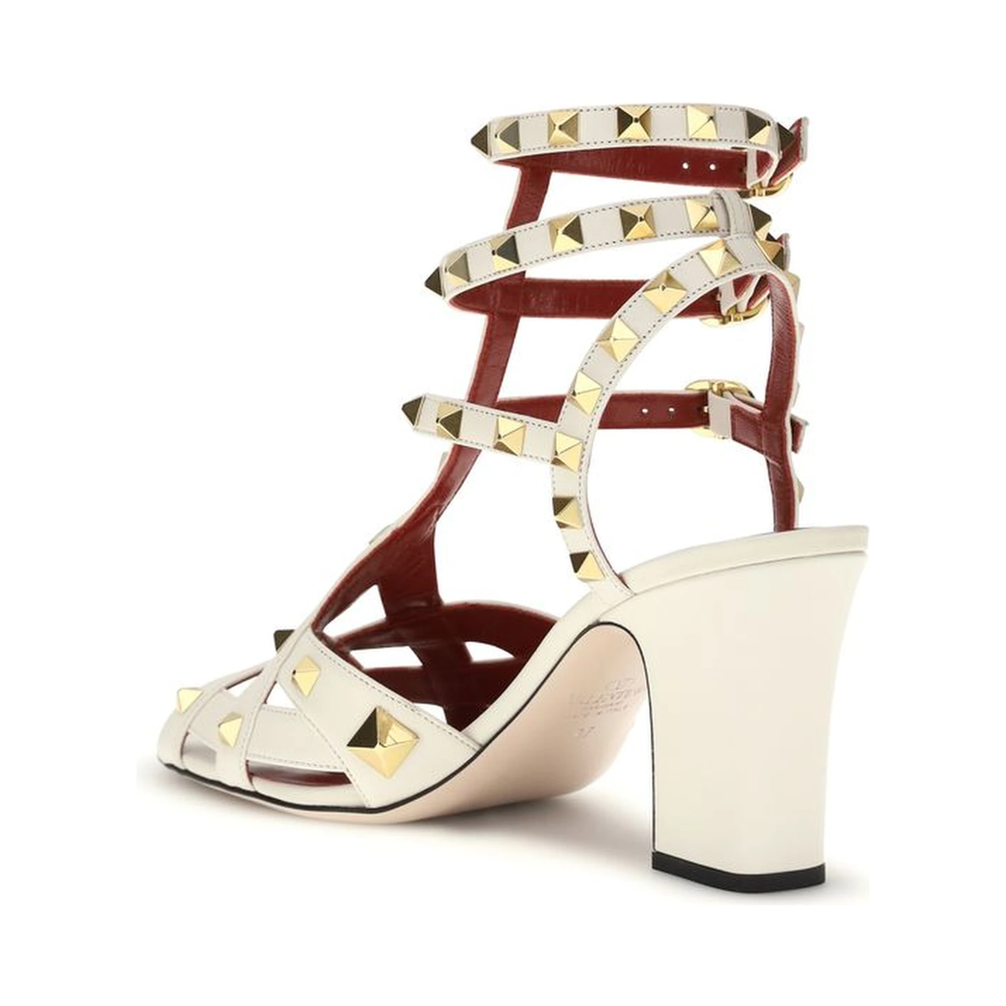 Brown Goatskin Stiletto Heel Sandals