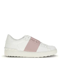White Calf Leather Bos Taurus Sneakers