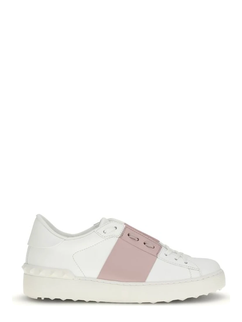 White Calf Leather Bos Taurus Sneakers