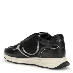 Black Calf Leather Bos Taurus Athletic Sneakers