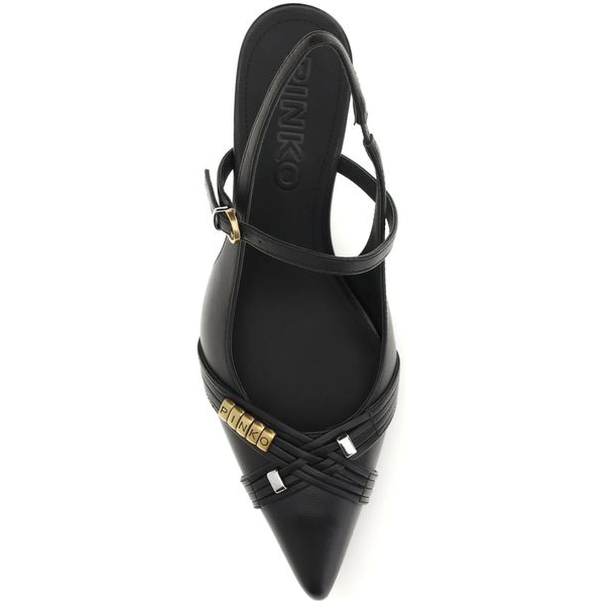 Black Calf Leather Bos Taurus Mid Heel Pumps