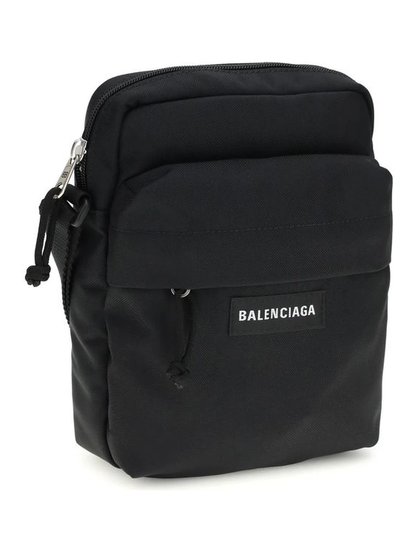 Black Polyamide Shoulder Bag