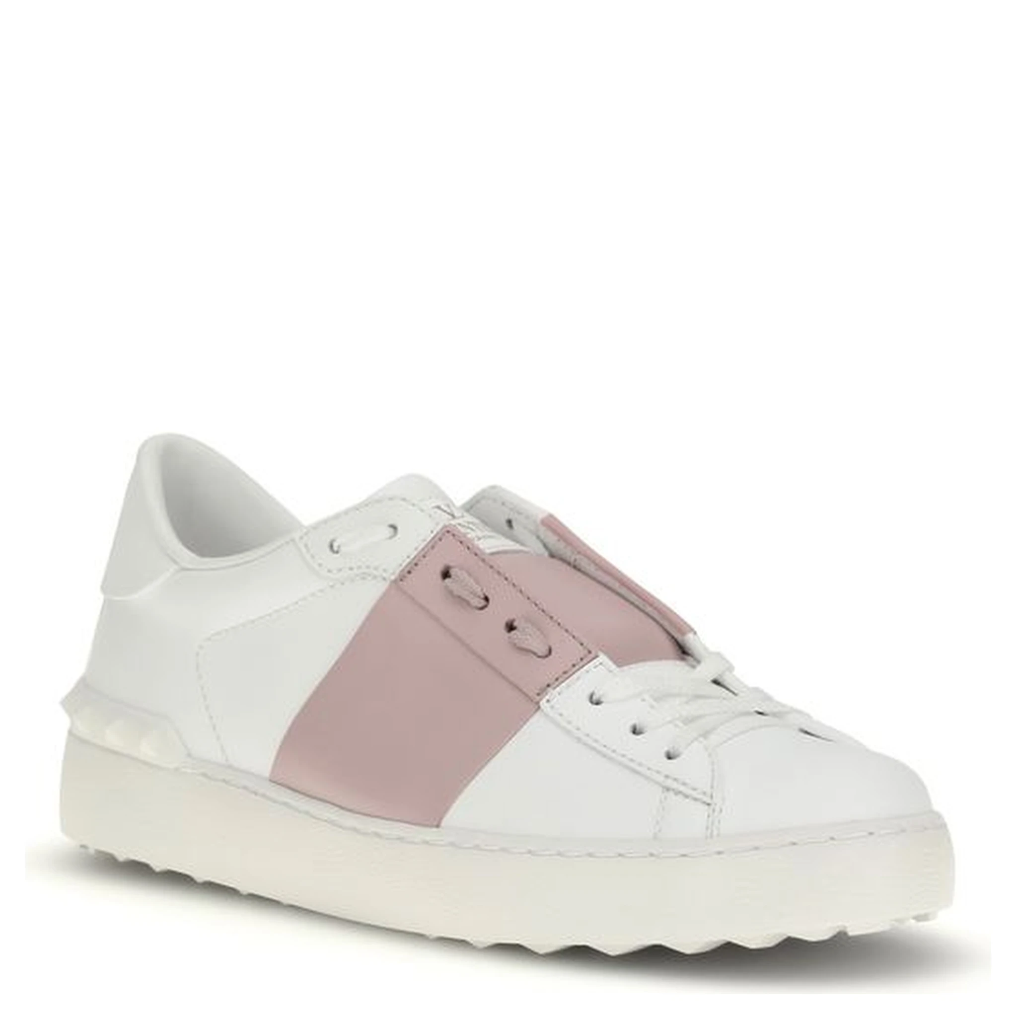 White Calf Leather Bos Taurus Sneakers