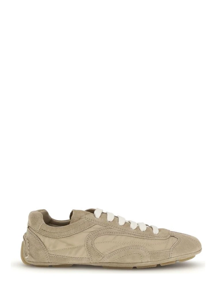 Beige Lamb Ovis Aries Aries Athletic Sneakers