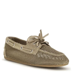 Beige Calf Leather Bos Taurus Slip-On Loafers