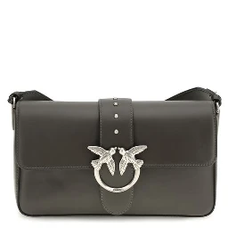 Bicolor Leather Shoulder Bag